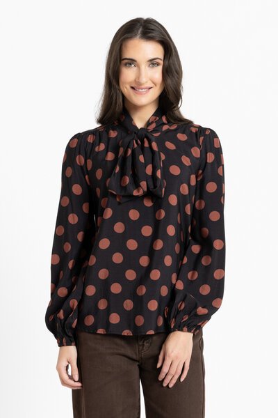 Leila + Luca Cocoa Dot Prowl Top-hc-new-Hello Cyril.