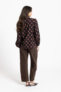 Leila + Luca Cocoa Dot Prowl Top