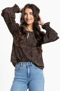 Seeking Lola Olive Grove Vienna Blouse