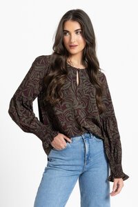 Seeking Lola Olive Grove Vienna Blouse