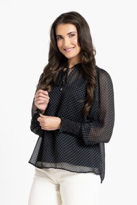 Seeking Lola Black Spot Byron Blouse