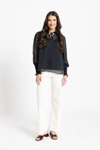 Seeking Lola Black Spot Byron Blouse