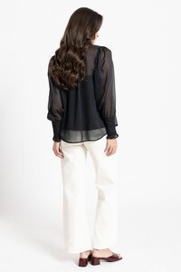 Seeking Lola Black Spot Byron Blouse