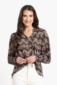 Seeking Lola Espresso Ziggy Byron Blouse