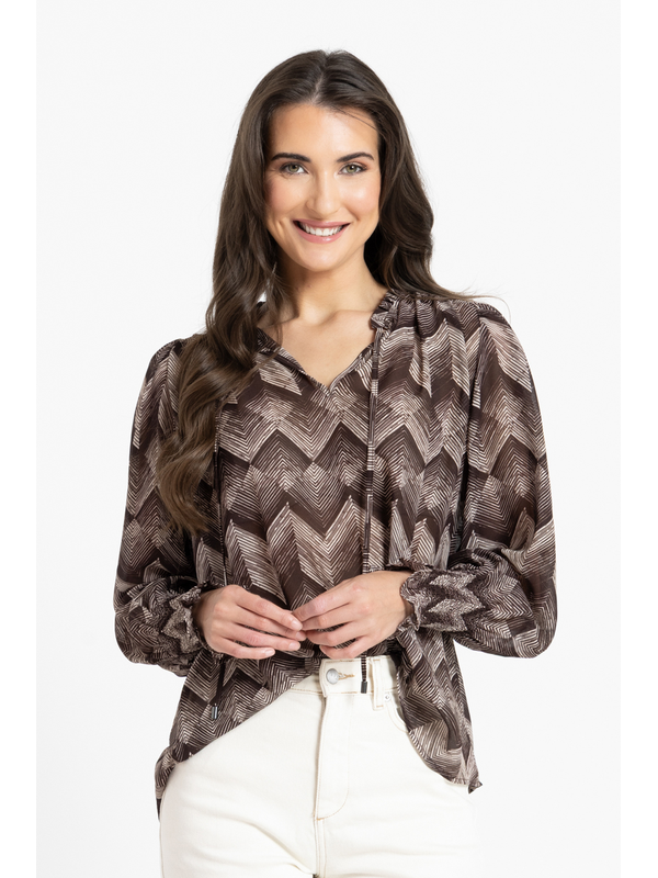 Seeking Lola Espresso Ziggy Byron Blouse