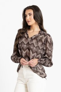 Seeking Lola Espresso Ziggy Byron Blouse