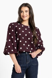 Seeking Lola Affogato Spot Brilliance Blouse