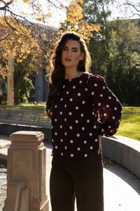 Seeking Lola Affogato Spot Brilliance Blouse