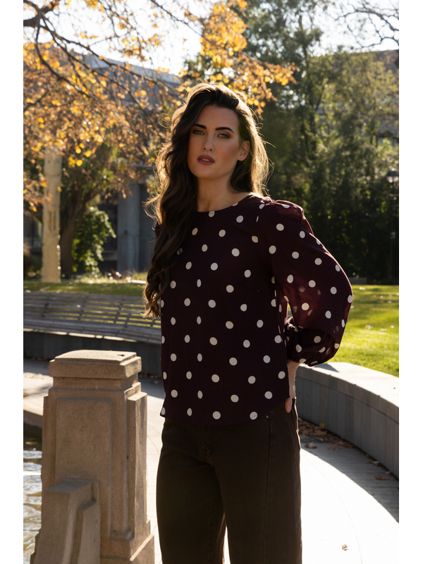Seeking Lola Affogato Spot Brilliance Blouse