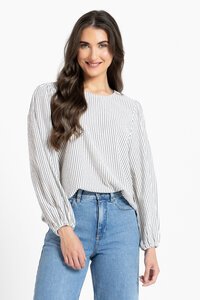 Seeking Lola Stripe Brilliance Blouse