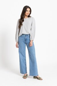Seeking Lola Stripe Brilliance Blouse