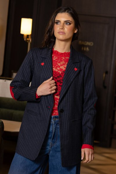 Charlo Allegra Heart Navy Blazer-hc-shop-by-style-Hello Cyril.