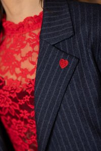 Charlo Allegra Heart Navy Blazer