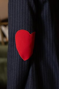 Charlo Allegra Heart Navy Blazer