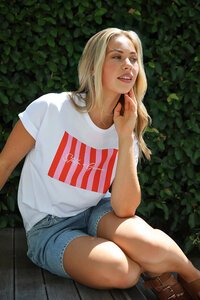 Stella + Gemma Soho Cuff Tee Candy Stripes