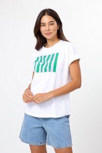 Stella + Gemma Soho Cuff Tee Picnic Stripes