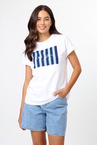Stella + Gemma Soho Cuff Tee Sea Stripes