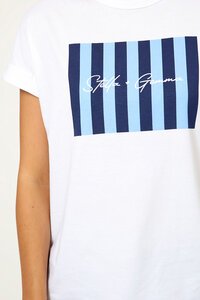 Stella + Gemma Soho Cuff Tee Sea Stripes