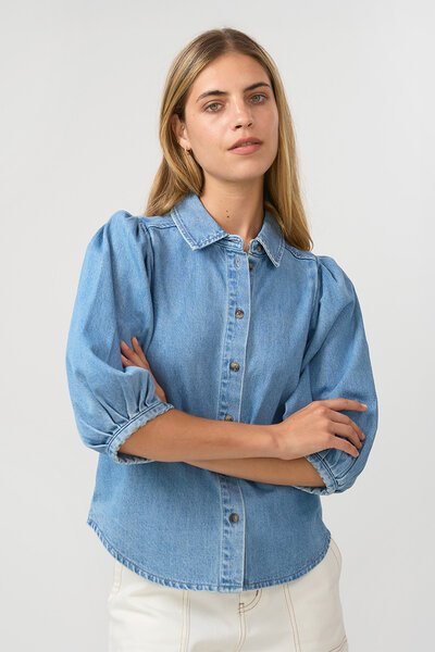 Stella + Gemma Piper Denim Shirt-stella-+-gemma-monet-blouse-Hello Cyril.