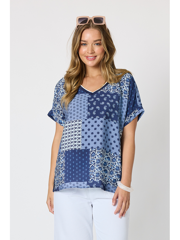 Threadz Costa Mesa Print Top