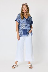 Threadz Costa Mesa Print Top
