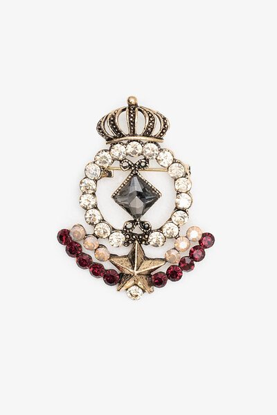 Antler Crown Shield Brooch-hc-new-Hello Cyril.