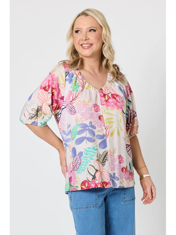 Gordon Smith Desert Rose Print Top