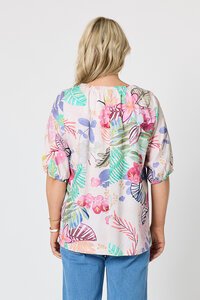 Gordon Smith Desert Rose Print Top