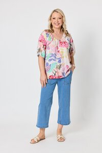 Gordon Smith Desert Rose Print Top