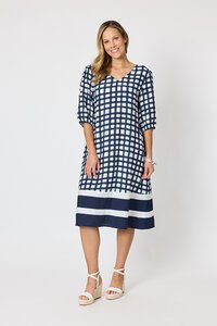 Clarity Monaco Grid Dress