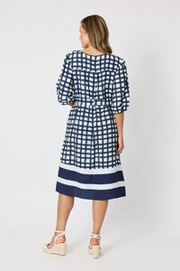 Clarity Monaco Grid Dress