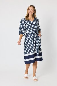 Clarity Monaco Grid Dress