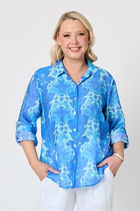 Gordon Smith Blue Lagoon Print Shirt
