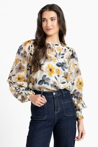 Leila + Luca Golden Bloom Havana Top