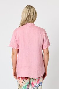 Gordon Smith Audrey Ruffle Detail Linen Top