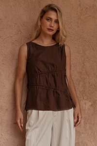 Sass Elin Gathered Tie Top