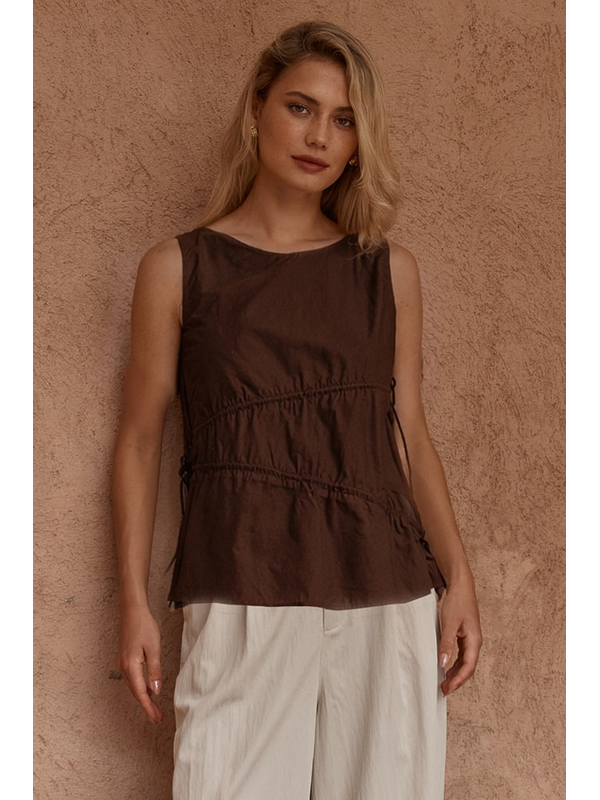 Sass Elin Gathered Tie Top