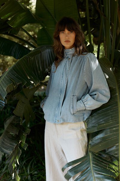 Fate + Becker Lila Denim Bubble Jacket-shop-by-style-Hello Cyril.