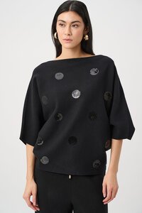 Joseph Ribkoff Boxy Embroidered Sweater
