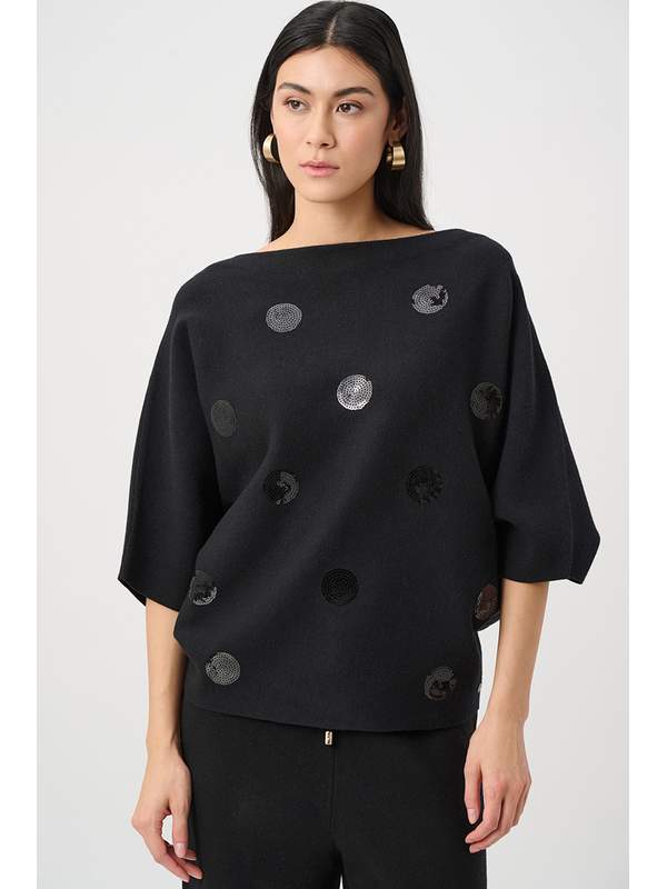Joseph Ribkoff Boxy Embroidered Sweater