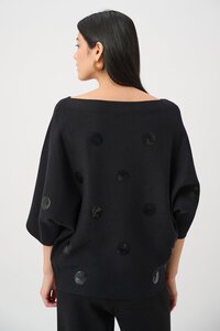 Joseph Ribkoff Boxy Embroidered Sweater