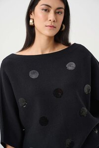 Joseph Ribkoff Boxy Embroidered Sweater