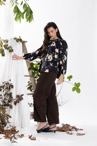 Leila + Luca Ink Bloom Lorenza Blouse