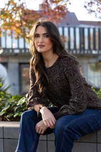 Seeking Lola Olive Grove Vienna Blouse