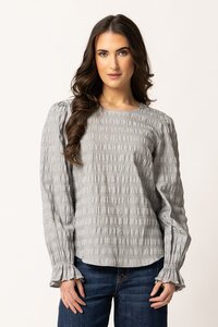 Seeking Lola Charcoal Patti Top