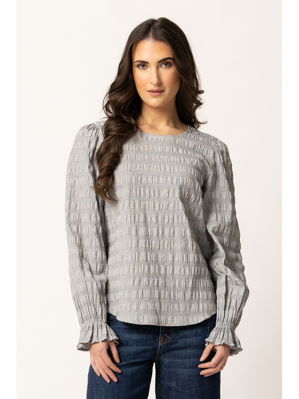 Seeking Lola Charcoal Patti Top