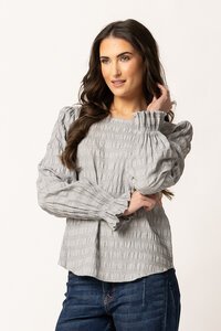 Seeking Lola Charcoal Patti Top