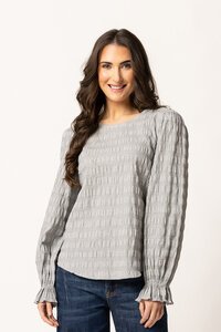 Seeking Lola Charcoal Patti Top