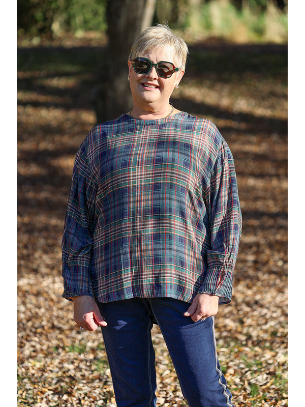 Seduce Brynn Classic Plaid Top