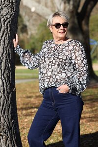 Seeking Lola Mono Floral Vienna Blouse